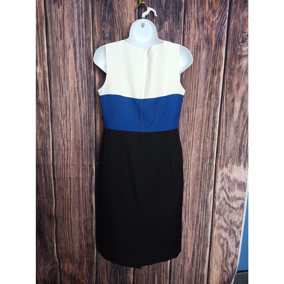 Black Label Color Block Sleeveless‎ Shift Dress Size 4 - Picture 3 of 4